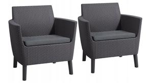 Lauko krėslas Keter Salemo Duo, pilka sp., 74 cm x 67 cm x 76 cm