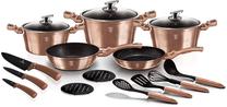Puodų ir keptuvių rinkinys, su priedais Berlinger Haus Metallic Line Rose Gold Edition BH-6161