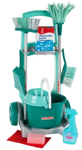 Игрушечный инструмент, комплект для чистки Klein Cleaning Trolley, зеленый цв.