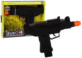 Rotaļu ierocis Lean Toys Submachine, 23 cm Melna krās.