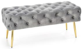 Pufas Athena, aukso sp./pilka sp., 100 cm x 45 cm x 40 cm