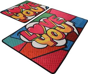 Комплект ковриков для ванны Foutastic Red Love 359CHL2360, многоцветный, 100 см x 60 см