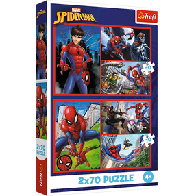 Dėlionė 2in1 Trefl Spider Man Spider Stories, 18 cm x 27.5 cm, 140 vnt., įvairių spalvų