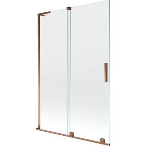 Dušo sienelė Mexen Velar L, 120 cm x 150 cm, rausvojo aukso sp./skaidri sp./grūdintas