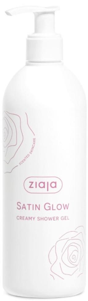 Kūno prausimosi pienelis Ziaja Satin Glow Creamy, 390 ml