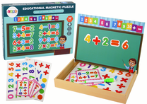 Edukacinis skaičiavimo rinkinys Lean Toys Magnetic Puzzle, įvairių spalvų