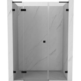 Dušo durys Mexen Lunar L Left, 145 cm x 200 cm, juoda sp./grūdintas