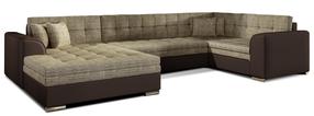 Kampinė sofa Damario Berlin 03, Soft 66, šviesiai ruda sp./tamsiai ruda sp., kairinė, 189 x 338 cm x 78 cm