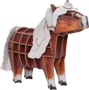 3D пазл MakeBug Black Forest Horse MB-D-0012, 9 см x 10 см, коричневый цв.