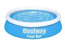 Baseinas, pripučiamas Bestway Splash & Play Fast Set, mėlyna sp./balta sp., 183 x 51 cm