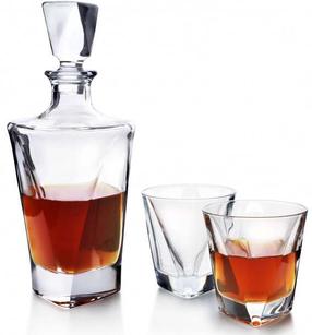 Stiklinių ir grafino rinkinys AffekDesign Eva Triangle, stiklas, 0.78 l, 7 vnt.
