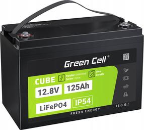 Akumulators Green Cell Cube, 12.8 V, 125 Ah, 150 A