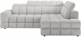 Kampinė sofa - lova Bronon Paolli 01, balta sp., dešininė, 200 x 296 cm x 109 cm