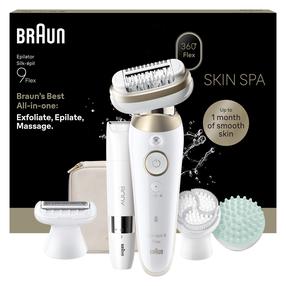 Epilators Braun Silk•épil 9 Flex SkinSpa SES9-481 3D, zelta krās./balta krās.