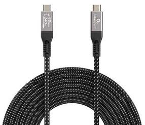 Vads Gembird Premium USB Type-C Vīrietis, USB Type-C Vīrietis, 1.5 m, melna krās.