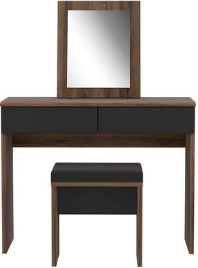 Kosmetinis staliukas Forte Dolce DLCT221-N09, ruda sp./juoda sp., 80 cm x 100 cm x 41 cm