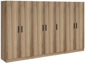 Skapis Kalune Design Kale 7632, brūna krās., 315 cm x 52 cm x 210 cm