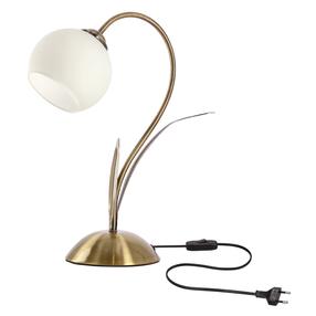 Galda stāvlampas Candellux Lighting Nestor 41-44570, E27, 40W, balta krās./zelta krās.
