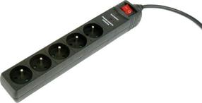 Pikendusjuhe EnerGenie, 1.5 m, 5 pesa, lülitiga, must v.