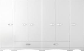 Spinta Kalune Design F4 498, balta sp., 47.6 cm x 243 cm x 181 cm