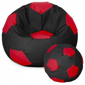 Sėdmaišių rinkinys Ball XXXL 80+40 024/017, juoda sp./raudona sp.