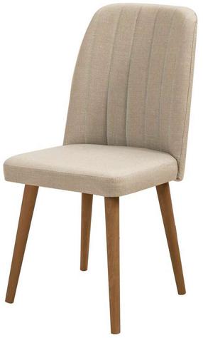 Valgomojo kėdė Kalune Design Vina 1005, ąžuolo sp./kreminė sp., 44 cm x 47 cm x 90 cm