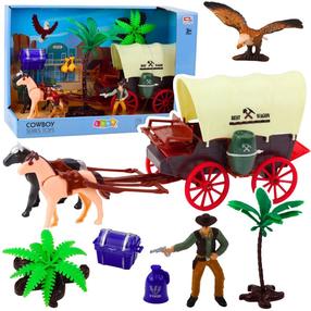 Kujukeste komplekt, koos tarvikutega Lean Toys Cowboy, mitmevärviline
