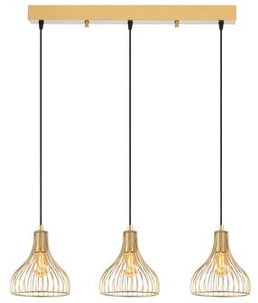 Lampa karināms Opviq Telyildo 12170 942FLG1623, E27, 3 x 40 W, zelta krās. / zelta krās.