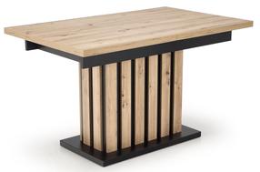 Stalas išskleidžiamas Lamello, ąžuolo sp./juoda sp., 130 - 180 cm x 80 cm x 76 cm