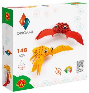 Popierinių figūrų gaminimo rinkinys Alexander 3D Origami Crabs, raudona sp./geltona sp.