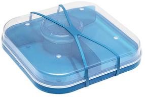 Konteiner toidu jaoks Branq Lido Baby, 1.3 l, 18.5 cm x 18.5 cm, läbipaistev v./sinine v.