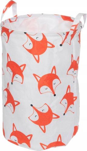 Krepšys, daiktų saugojimo 4Living Foxy, balta sp./oranžinė sp., 34 x 34 x 50 cm