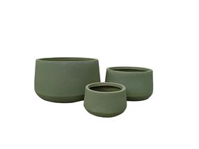 Puķu pods Domoletti LT14956-2S, keramika/māls, Ø 35 cm, zaļa krās.