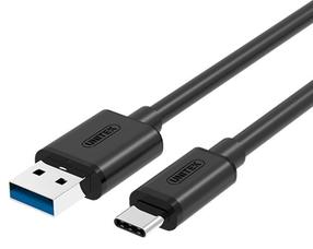 Vads Unitek USB-A - USB-C Y-C474BK USB 3.0 A male, USB 3.0 C male, 1 m, melna krās.