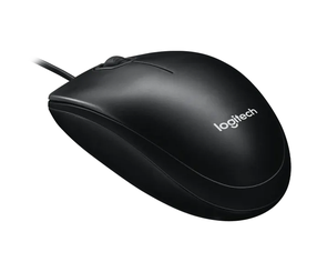 Kompiuterio laidinė pelė Logitech M100, juoda sp.
