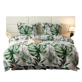 Patalynės užvalkalų komplektas PEK-128, žalias/pilkas, 160 x 200 cm