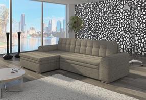 Kampinė sofa Conforti Berlin 01, pilka sp., kairinė, 165 x 275 cm x 78 cm
