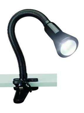 Galda lampa ar skavu Trio Flexo 5028010-02, E14, 18W, melna krās./melna krās.
