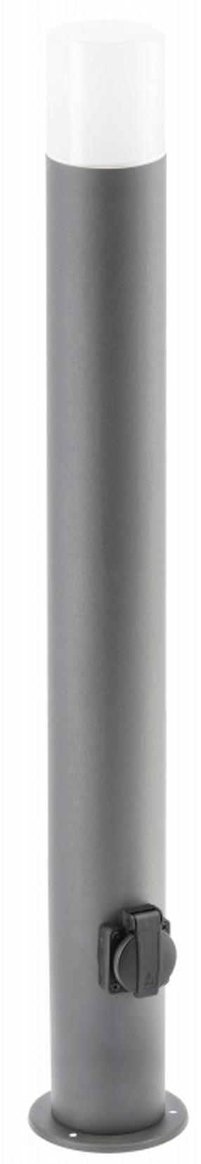 Pastatomas lauko šviestuvas GTV Corta 80G-30, 25W, E27, IP44, grafito sp., 8.3 cm x 80 cm