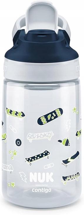Bērnu pudelīte Nuk Contigo Skater, 420 ml, 1 g., polipropilēns (pp), zila krās.