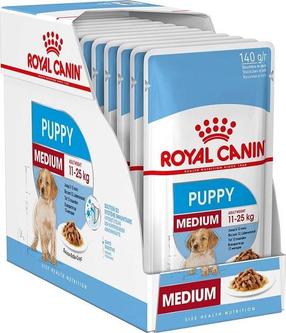 Šlapias šunų maistas Royal Canin SHN Medium Puppy, mėsa, 1.4 kg, 10 vnt.