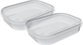 Konteiner toidu jaoks, komplekt Plast Team Helsinki 1593, 0.7 l, 19 cm x 13.9 cm, läbipaistev v., 2 tk