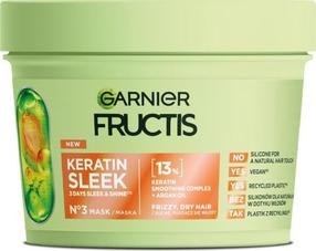 Kaukė plaukams Garnier Fructis Keratin Sleek, 370 ml