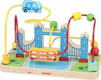 Lavinimo žaislas Iwood Bead Roller London Bridge, įvairių spalvų