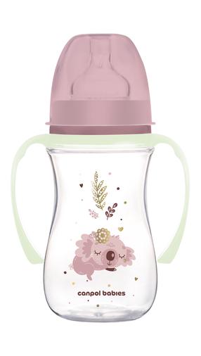 Бутылочка Canpol Babies EasyStart Sleepy Koala, 240 мл, 3 мес., розовый цв.