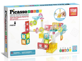 Magnetinis konstruktorius Picasso Tiles Marble Run PTMG100, 100 vnt., įvairių spalvų