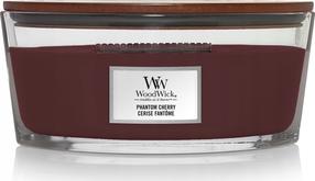 Svece, aromātiskā WoodWick Phantom Cherry, 30 - 40 h, 0.453 g, sarkana krās.