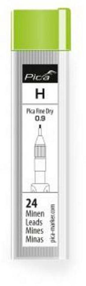 Grafiitsüdamikud PICA Fine Dry, 6.0 cm x 0.09 cm, hall v., 24 tk