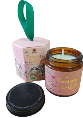 Žvakė, aromatinė HiSkin Chocolate Orange Soy Candle, 3 - 4 h, 100 g, balta sp.