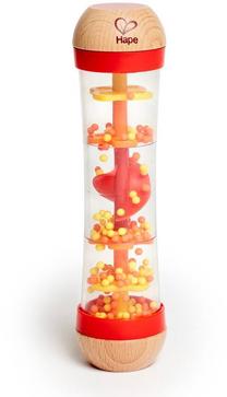 Lavinimo žaislas Hape Beaded Raindrops, 20 cm, raudona sp.